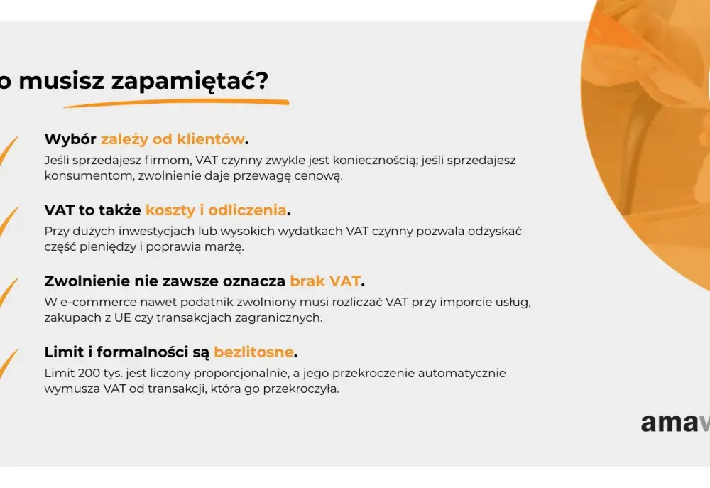 Status podatnika VAT - kiedy wybrać VAT czynny, a kiedy zwolnienie?